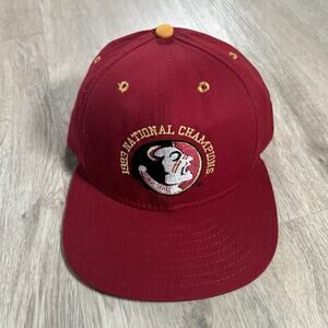 Vintage 1993 Florida State Seminoles Hat SnapBack National Champs Garnet Red USA